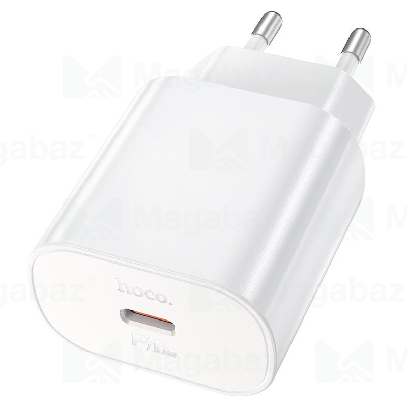 УЗУ блок-сеть_выход USB Type-C 3000 mA_HOCO_N22_PD25W_PD3.0_белый_QC3.0