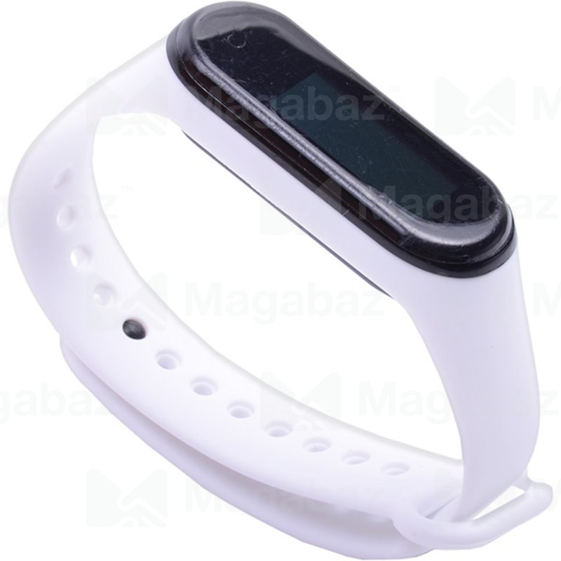 Ремешок на руку для_Xiaomi-- Mi Band 4 * Mi Band 3_No Name_TPU_Вид №2_белый_3_тех.пак.