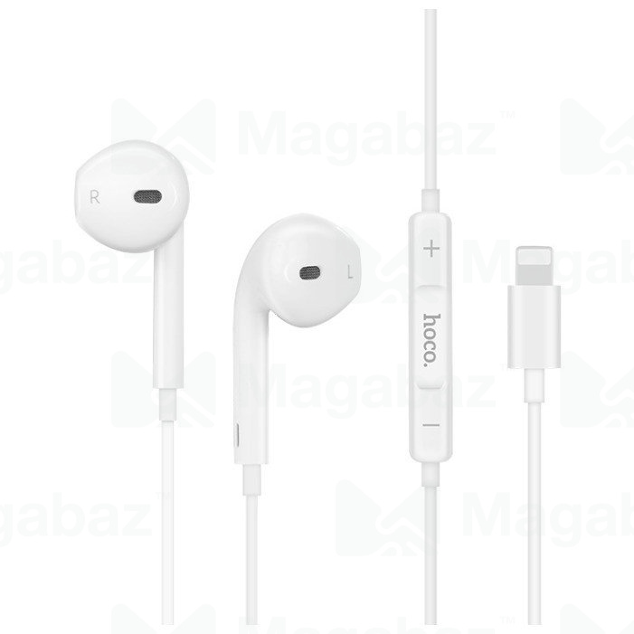 Гарнитура_HOCO_L9_Apple--Lightning_вкладыши_белая_оригинал