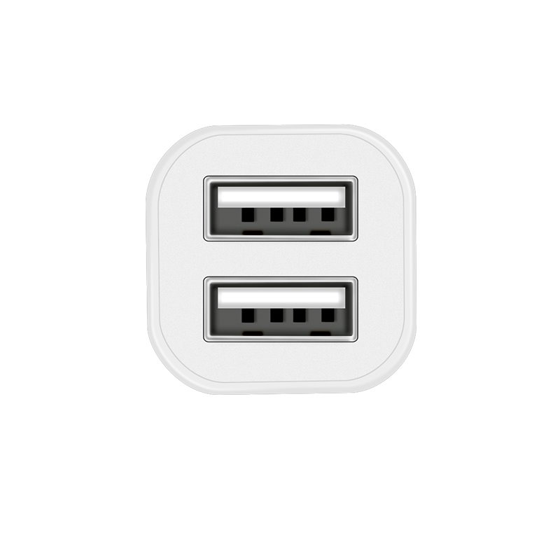 УЗУ_Блок авто_выходы USB 2400 mA/USB 2400 mA_HOCO_Z12_белый