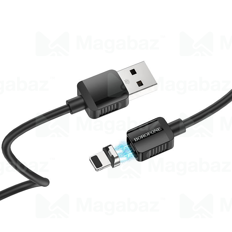 USB-кабель_Apple-- Lightning_Borofone_BX57_TPU_магнитный_в переплете_черный_1м