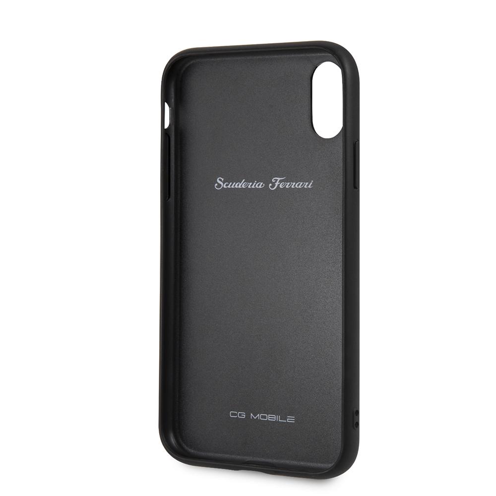 Накладка для_Apple-- iPhone Xr_1.020_CG - mobile_Ferrari_Leather_Heritage W Hard_черная