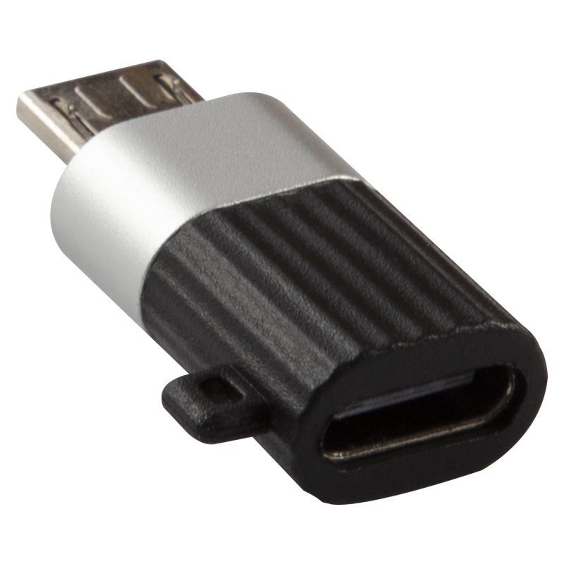 Переходник_Type C - micro usb_Red Line_до 3А_черный-серебристо