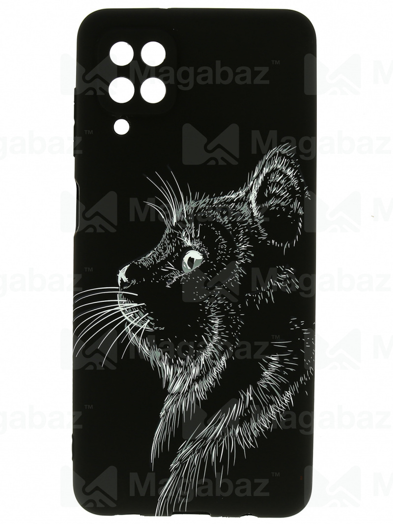 Накладка для_Samsung-- A12 * A12 Nacho * M12_1.095-1_Helsen_с защитой КАМЕРЫ_животные_J71_кошка