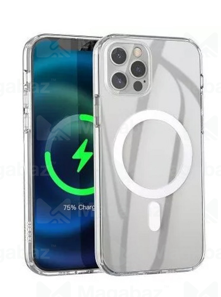 Накладка для_Apple-- iPhone 12 PRO Max_1.111_TPU HOCO 1.5mm_MagSafe_прозрачный_глянцевый