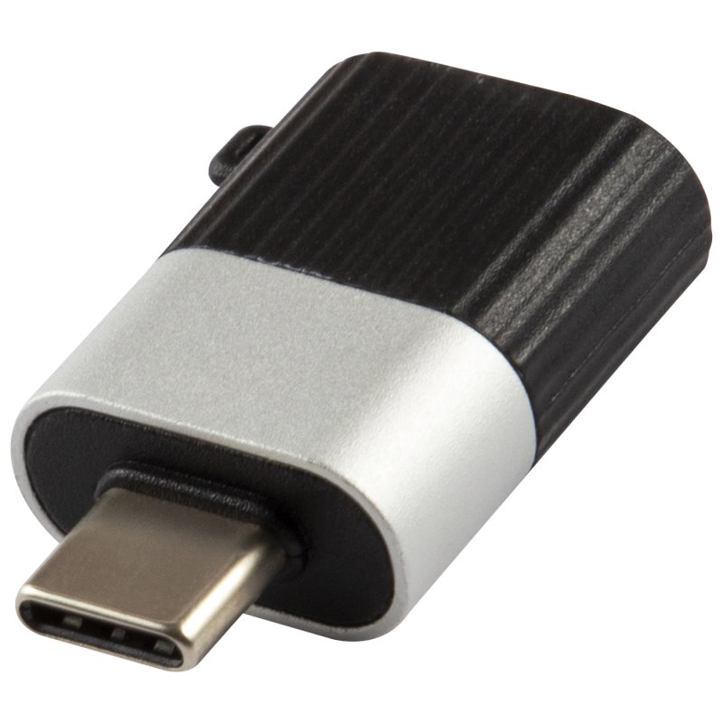 Переходник_USB - Type C_Red Line_до 3А_черный-серебристо