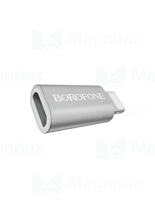 Переходник_OTG_Micro USB - Lightning_Borofone_(BV5)_серебристый