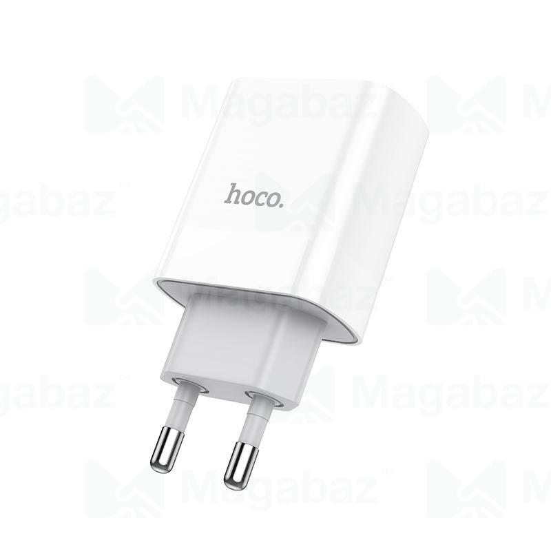УЗУ блок-сеть_выходы USB Type-C 3000 mA/USB 3000 mA_HOCO_C80А_белый