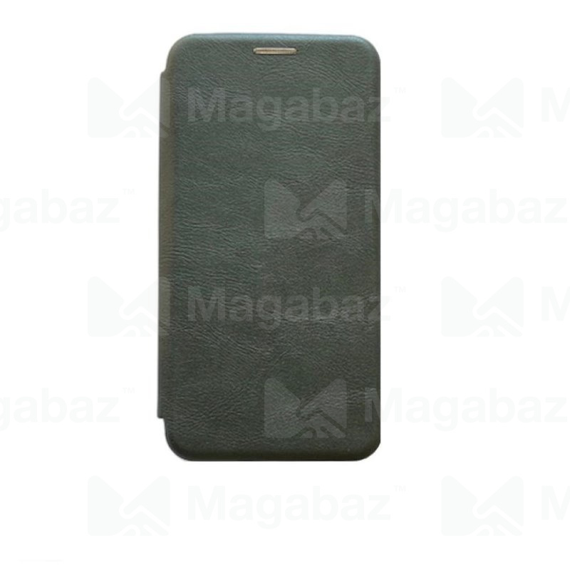 Чехол-книжка для_Apple-- iPhone 11 PRO Max_1.345_Fashion Case_на магнитах_с визитницей_зеленый-темно
