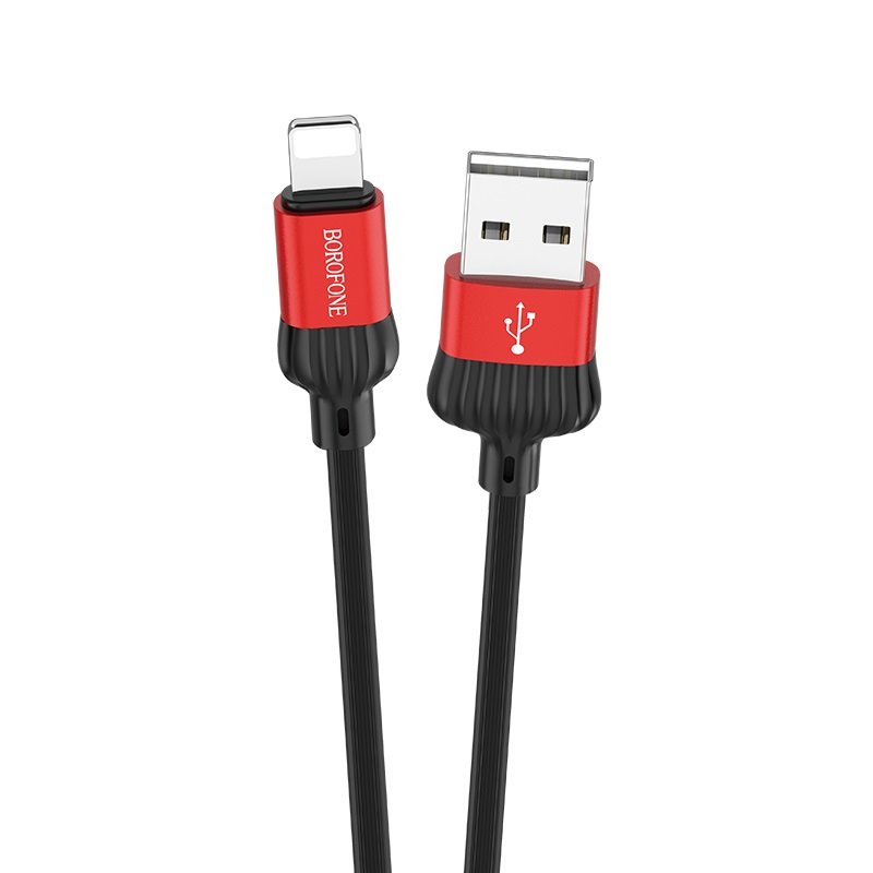 USB-кабель_Apple-- Lightning_Borofone_BX28_TPU_красный_1м