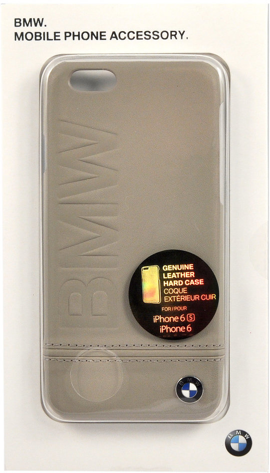 Накладка для_Apple-- iPhone 6 * 6s_1.020_CG - mobile_BMW_Leather_Signature Logo imprint Hard_темно-с