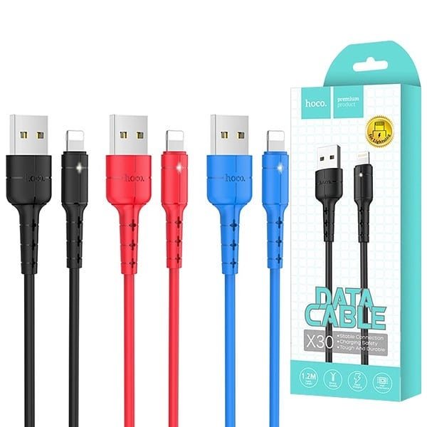 USB-кабель_Apple-- Lightning_HOCO_X39_TPU_в переплете_черный_1м