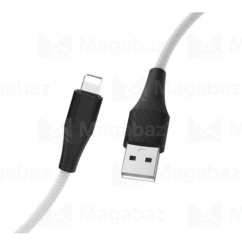 USB-кабель_Apple-- Lightning_HOCO_X32_силиконовый_круглый_белый_1м