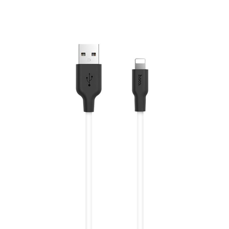 USB-кабель_Apple-- Lightning_HOCO_X21 Plus_силиконовый_белый_2м