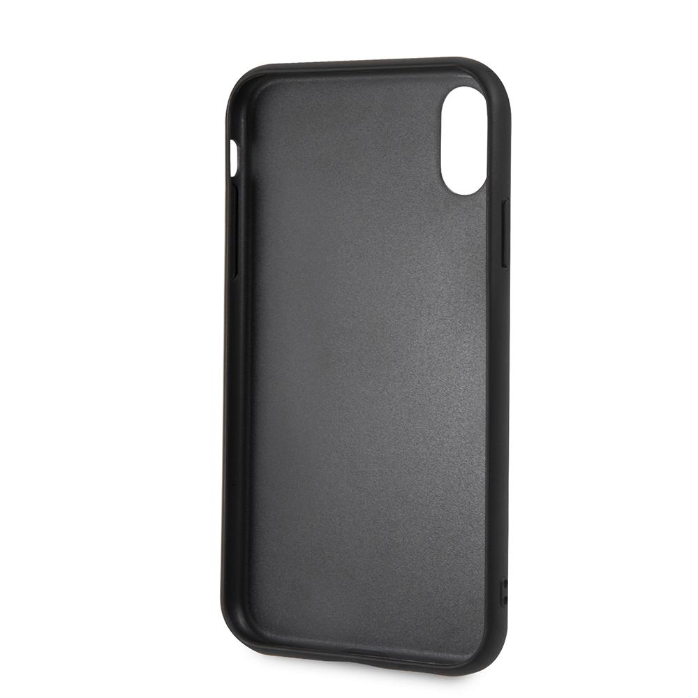 Накладка для_Apple-- iPhone Xr_1.020_CG - mobile_BMW_Leather_Signature Logo imprint Hard_темно-серая