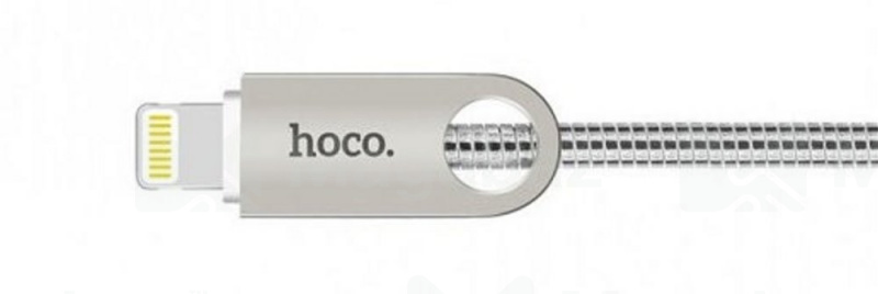 USB-кабель_Apple-- Lightning_HOCO_U8_металический переплет_серебристый_1м