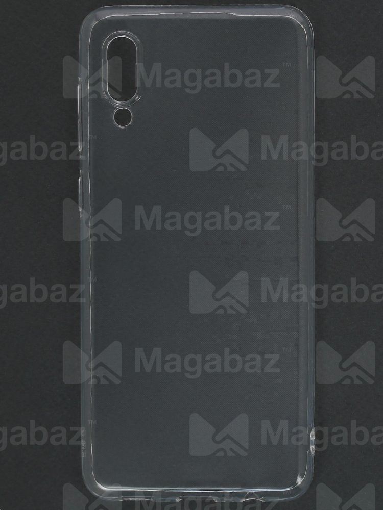 Накладка для_Samsung-- A02 * M02_1.146_TPU mp 1mm_с БОРТИКОМ в отверстии камеры_прозрачный_глянцевый