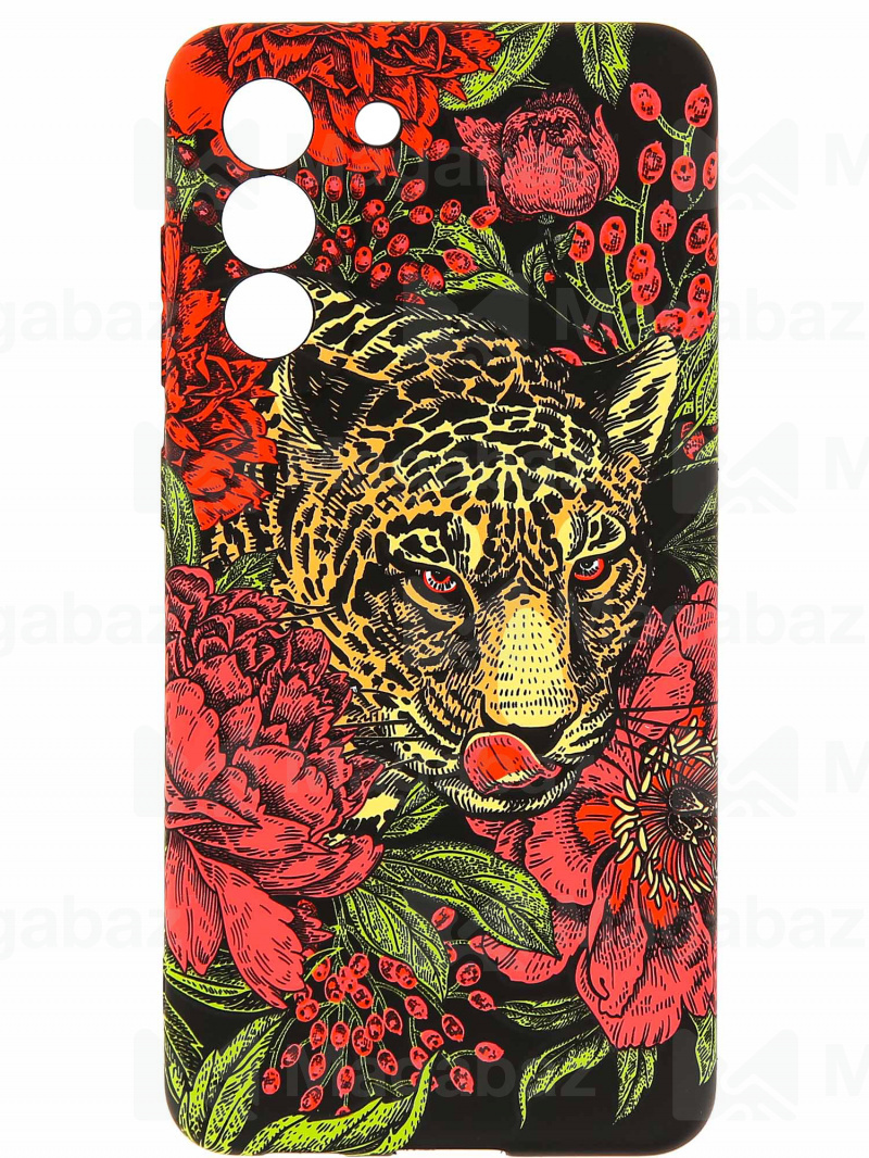 Накладка для_Samsung-- S21 FE_1.095-1_Helsen_с защитой КАМЕРЫ_животные_J200_леопард