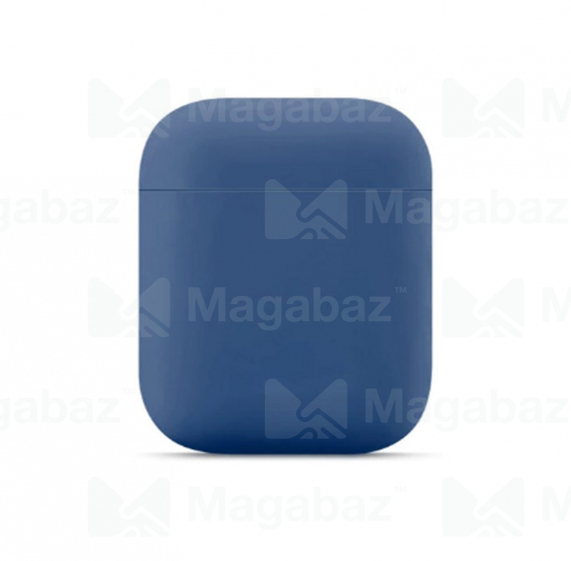 Чехол для наушников_Apple-- AirPods * AirPods 2_Silicone Case_TPU_синий_19