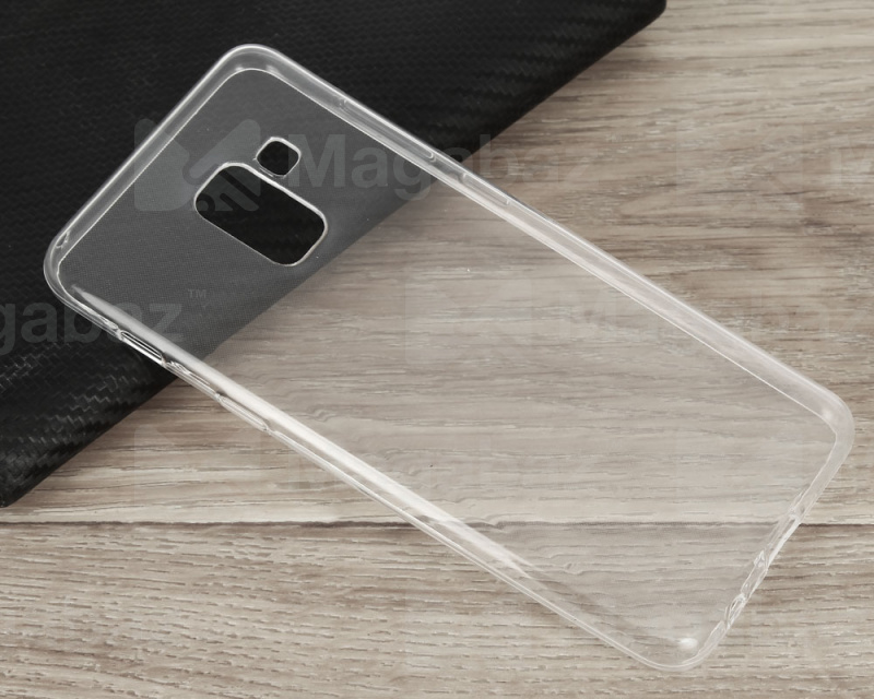 Накладка для_Samsung-- A8 (2018)/A530_1.145_TPU new 1mm_прозрачный_глянцевый