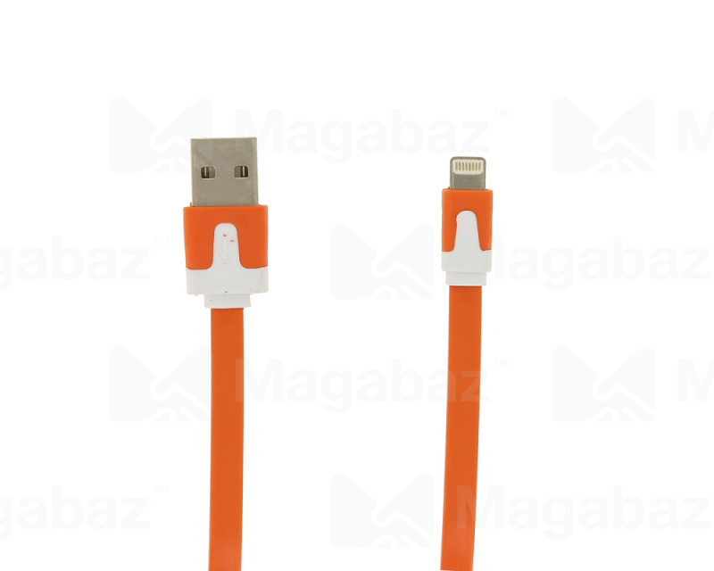 USB-кабель_Apple-- Lightning_Red Line_Lite_плоский_оранжевый_1м