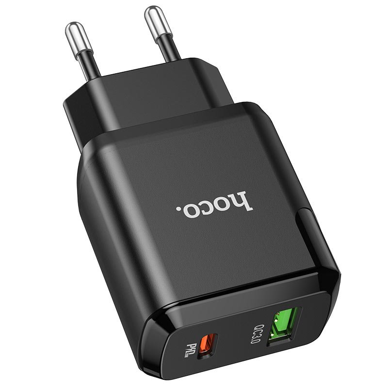 УЗУ блок-сеть_выходы USB Type-C 3000 mA/USB 3000 mA_HOCO_N5_черный