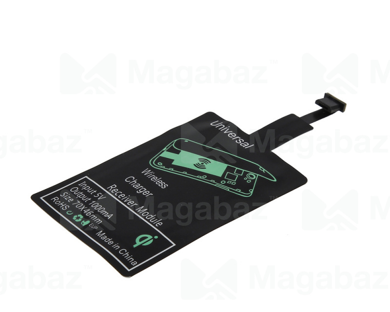 Ресивер-переходник_для беспроводной зарядки_No Name_универсальный_micro usb_70*46mm_1000 mA_черный_т