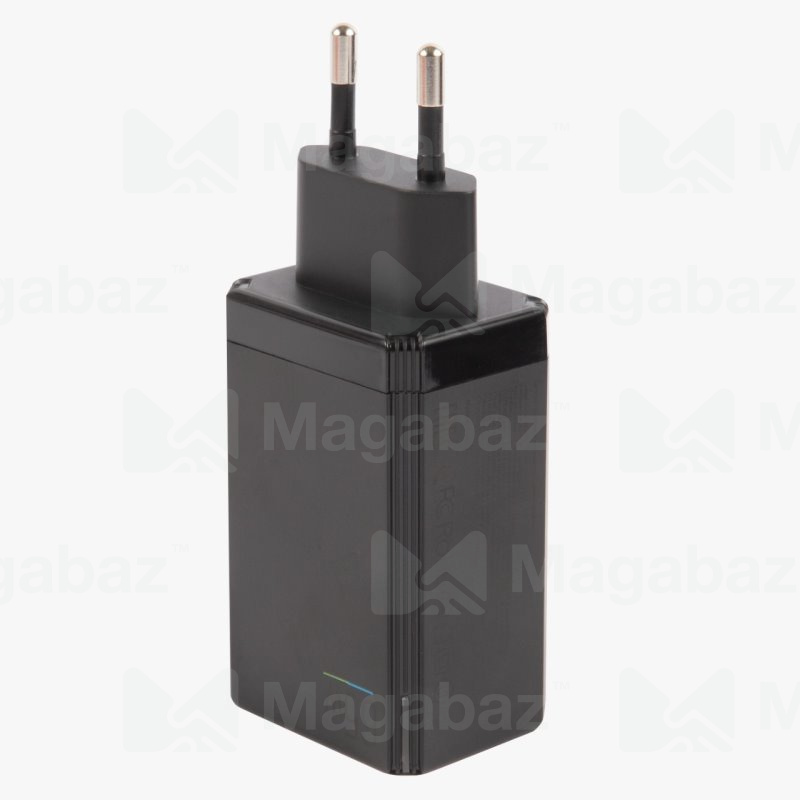 УЗУ блок-сеть_выходы USB Type-C 3250 mA/USB Type-C 3250 mA/USB 3250 mA_Red Line_PD-80_PD65_черный_QC