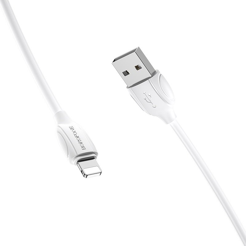 USB-кабель_Apple-- Lightning_Borofone_BX19_TPU_белый_2м
