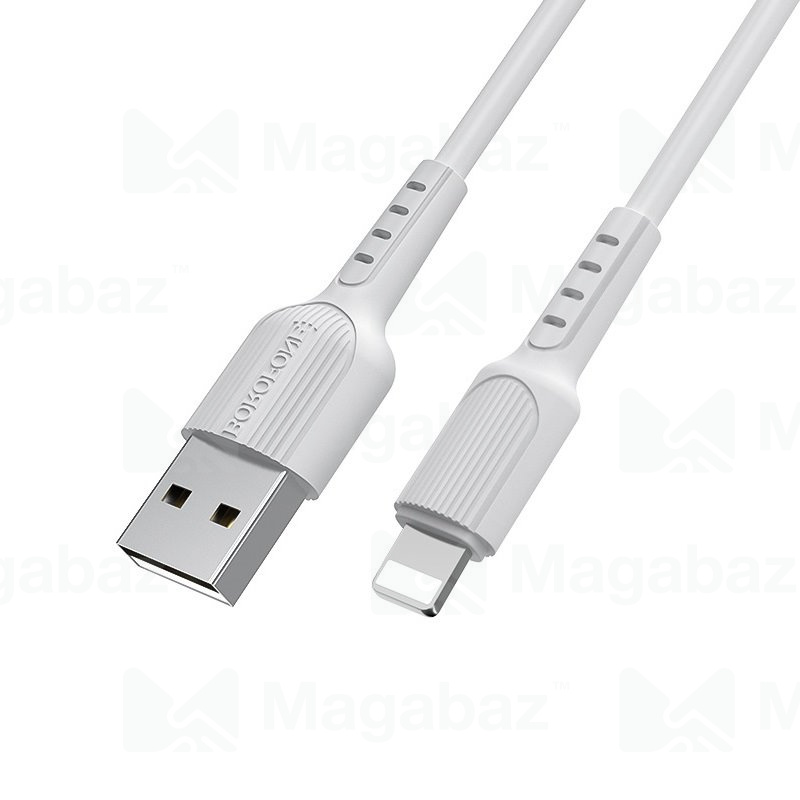 USB-кабель_Apple-- Lightning_Borofone_BX16_TPU_белый_1м