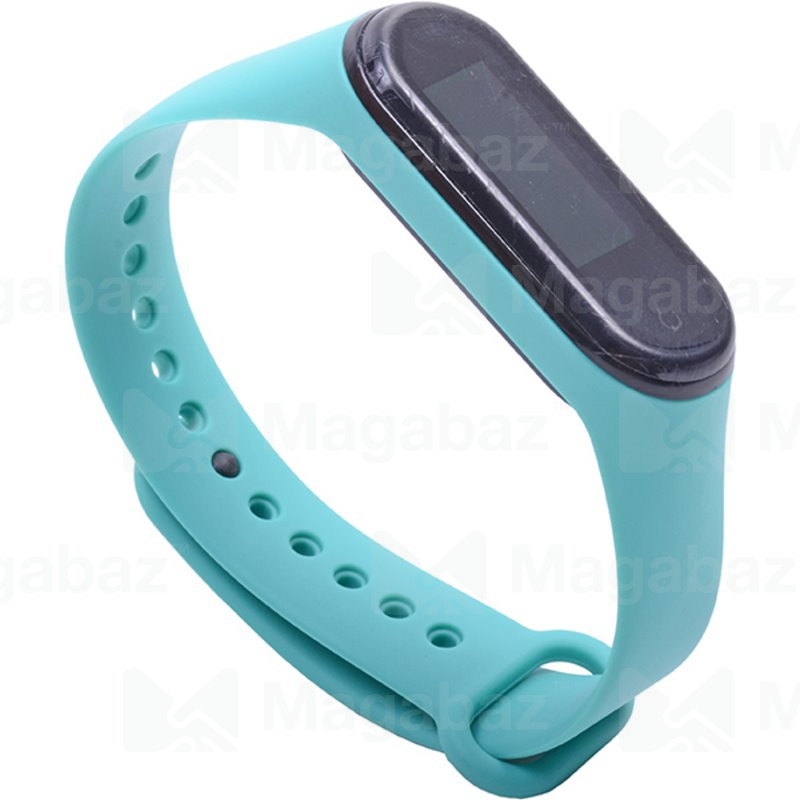 Ремешок на руку для_Xiaomi-- Mi Band 4 * Mi Band 3_No Name_TPU_Вид №2_зеленый_8_тех.пак.