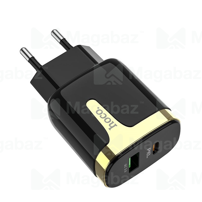 УЗУ блок-сеть_выходы USB Type-C 2500 mA/USB 3000 mA_HOCO_C79A_черный