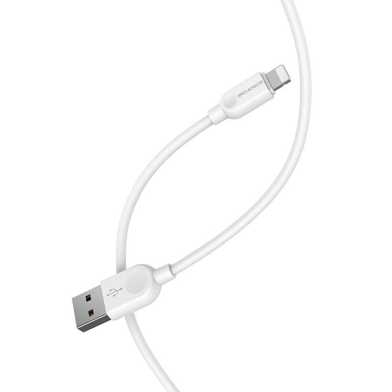 USB-кабель_Apple-- Lightning_Borofone_BX14_TPU_белый_2м