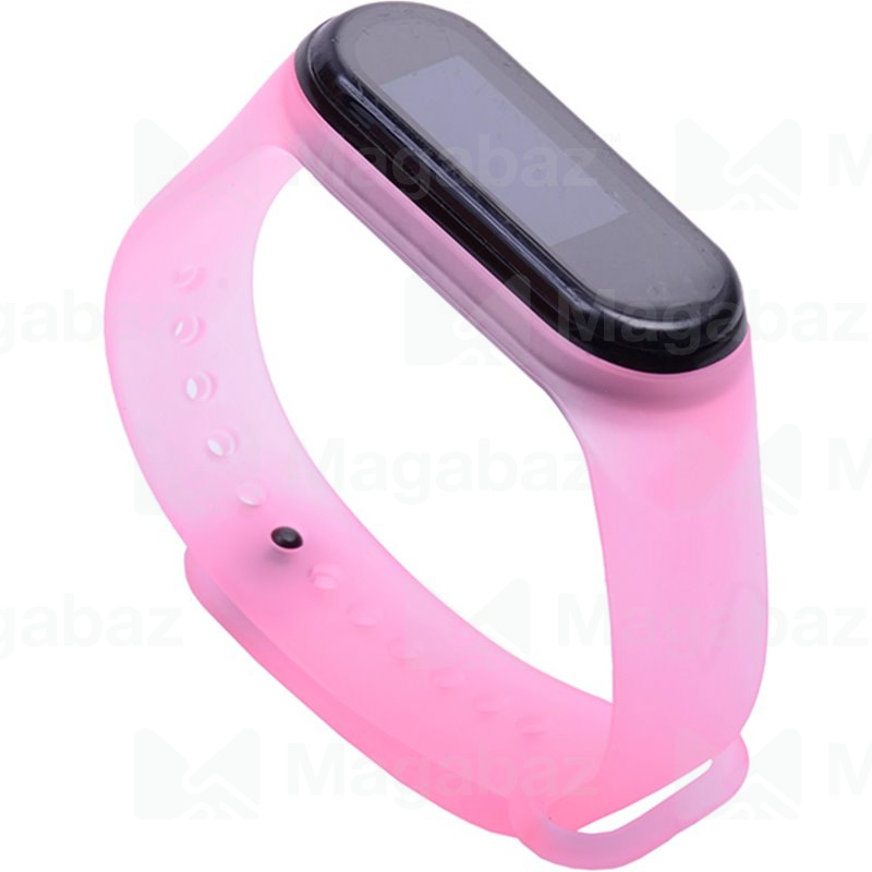 Ремешок на руку для_Xiaomi-- Mi Band 4 * Mi Band 3_No Name_TPU_Вид №4_розовый_6_тех.пак.
