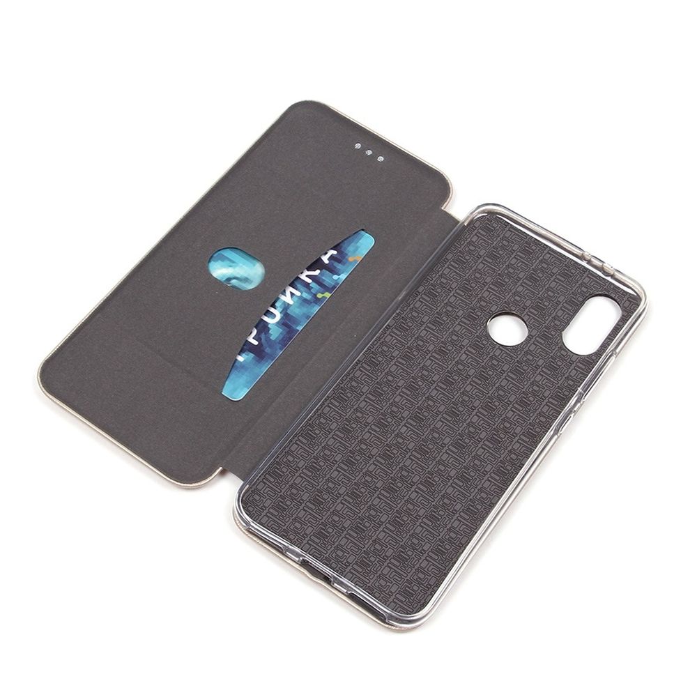 Чехол-книжка для_Samsung-- A22 4G * M32_1.345_Fashion Case_на магнитах_с визитницей_золотой_тех.пак.