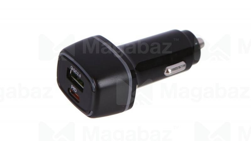 УЗУ_Блок авто_выходы USB 3000 mA + usb Type C 3000 mA_Red Line_Tech_PDA-2_черный