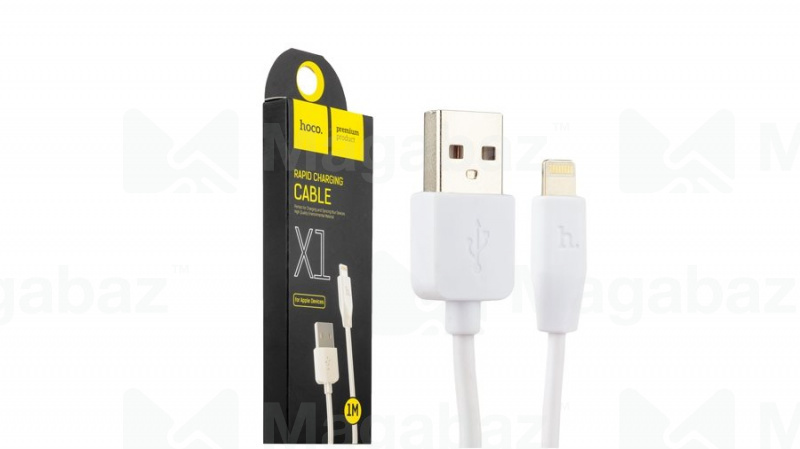 USB-кабель_Apple-- Lightning_HOCO_X1_TPU_белый_1м
