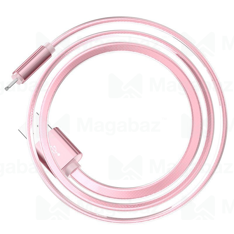 USB-кабель_Apple-- Lightning_HOCO_UPL12 Plus_TPU_розовый_1,2м