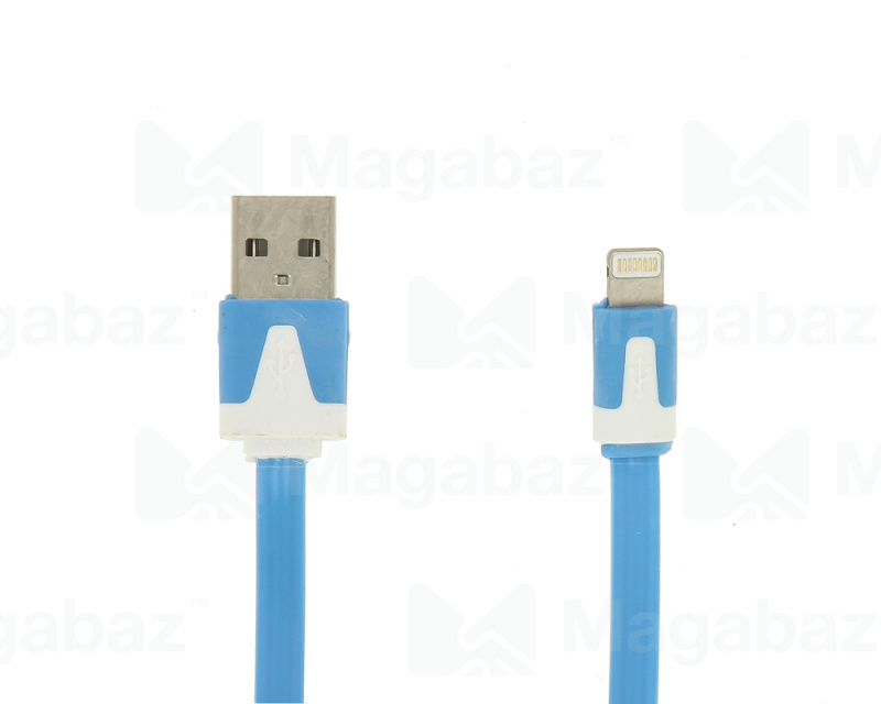USB-кабель_Apple-- Lightning_Red Line_Lite_плоский_синий_1м