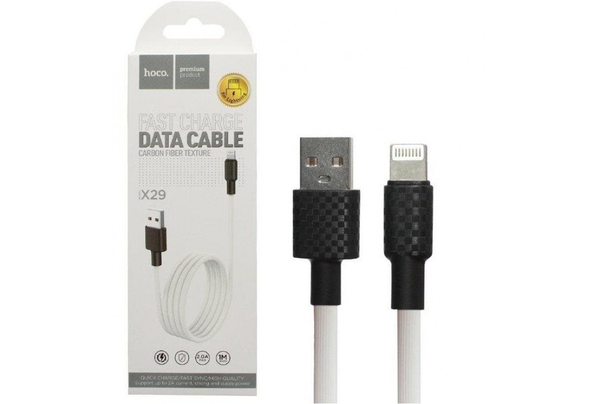 USB-кабель_Apple-- Lightning_HOCO_X29_круглый_белый_1м