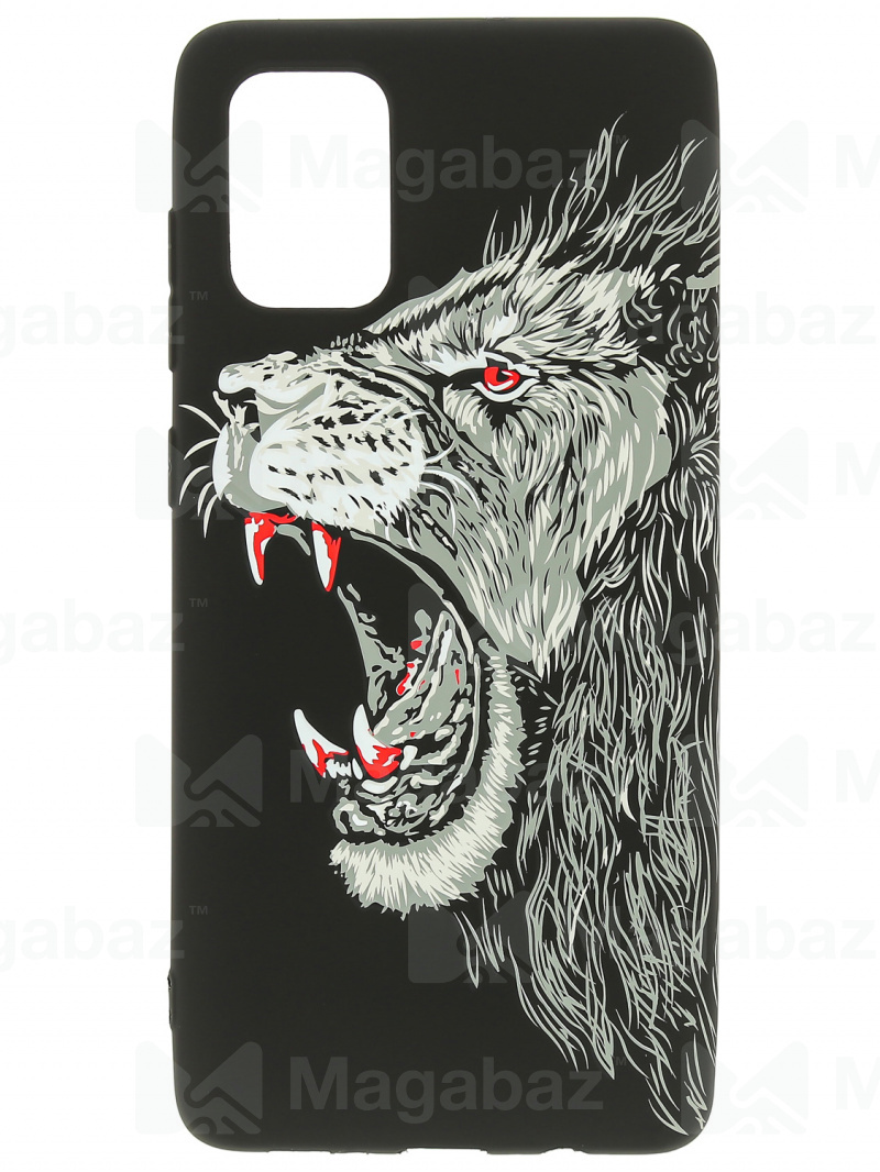 Накладка для_Samsung-- A71_1.095_Luxo_животные_J70_лев оскал