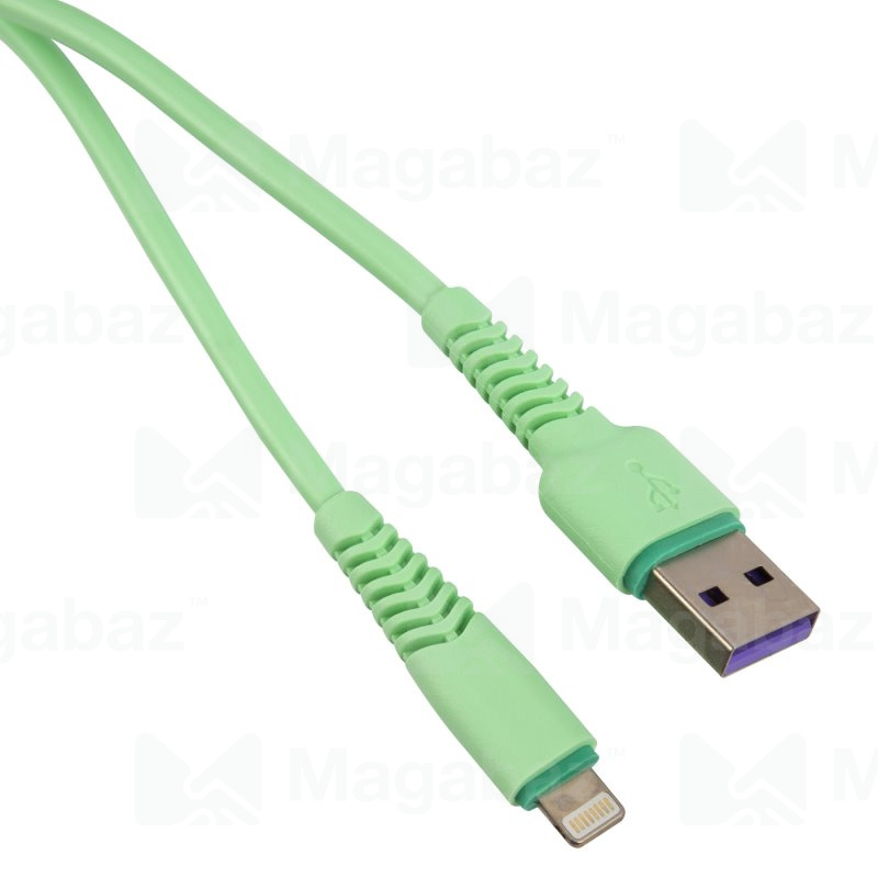 USB-кабель_Apple-- Lightning_Red Line_PVC_зеленый_1м