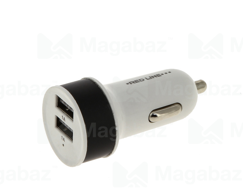 УЗУ_Блок авто_выходы USB 1000 mA/USB 1000 mA_Red Line_C19_черный