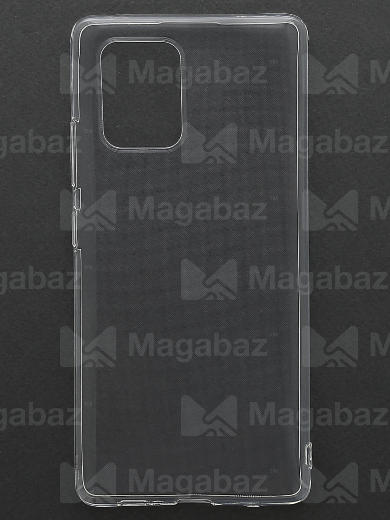 Накладка для_Samsung-- S10 Lite_1.146_TPU mp 1mm_с БОРТИКОМ в отверстии камеры_прозрачный_глянцевый