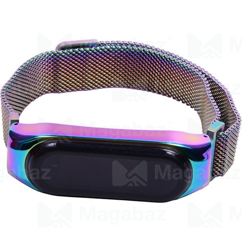 Браслет на руку для_Xiaomi-- Mi Band 4 * Mi Band 3_No Name_металлический_Вид №4_перламутровый_5