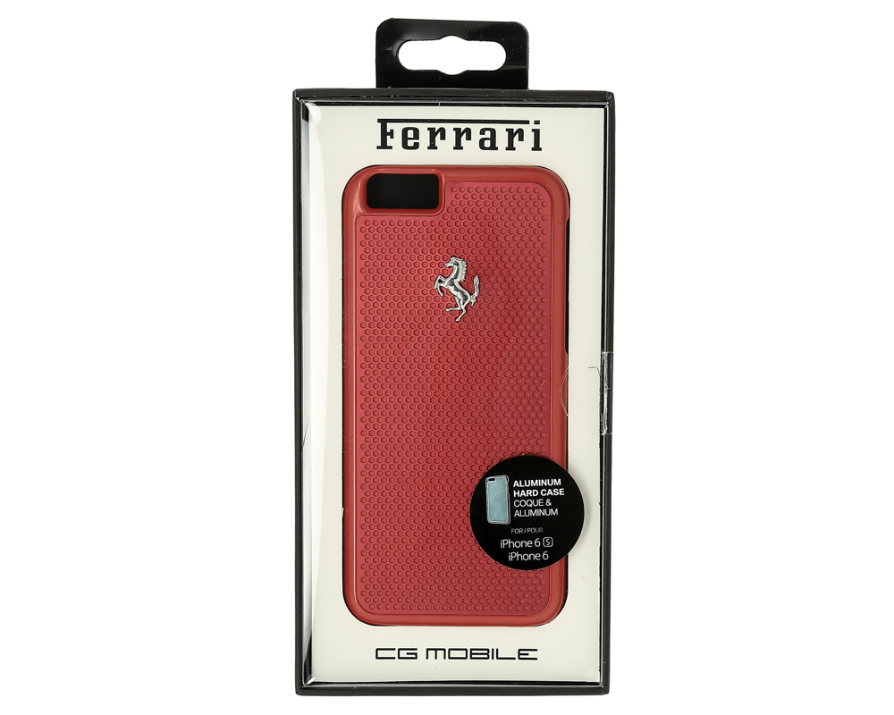 Накладка для_Apple-- iPhone 6 * 6s_1.020_CG - mobile_Ferrari_PC_Aluminium plate Hard_красная