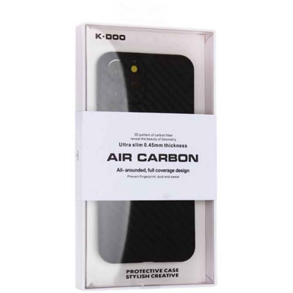 Накладка для_Apple-- iPhone 12_1.015_KZDoo * K-Doo_Air Carbon_Black_под карбон