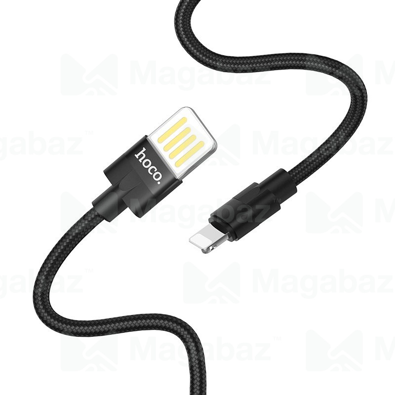 USB-кабель_Apple-- Lightning_HOCO_U55_в переплете_черный_1,2м