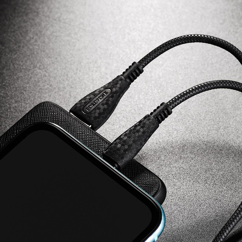 USB-кабель_Apple-- Lightning_Borofone_BX38_TPU_оплетка_черный_1м