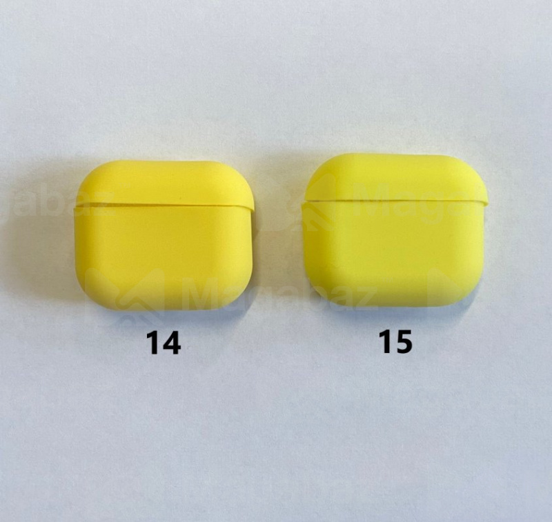 Чехол для наушников_Apple-- AirPods 3_Silicone Case_TPU_желтый-светло_15